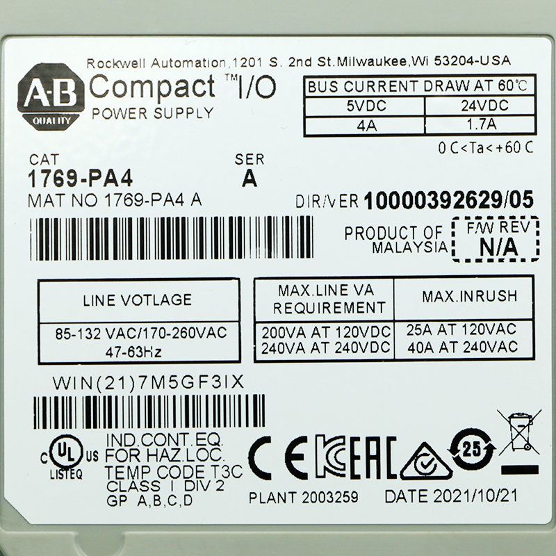 1769-PA4 Allen-Bradley